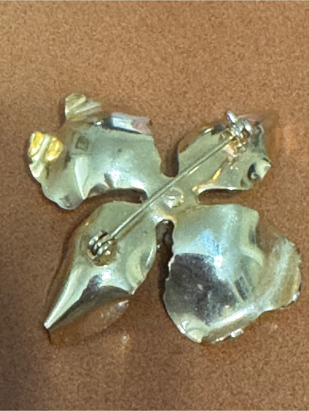 Vintage 1960s Enamel Flower Brooch - Picture 3 of 3